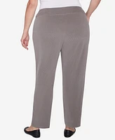 Alfred Dunner Plus Copenhagen Knit Corduroy Faux Fly Pull On Average Length Pants