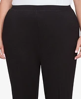 Alfred Dunner Plus French Quarter Soft Brushed Knit Short Length Pants