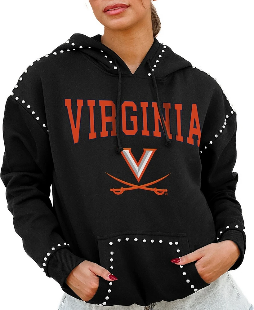 Gameday Couture Women's Black Virginia Cavaliers Studded Pullover Hoodie