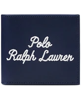 Polo Ralph Lauren Men's Embroidered Leather Billfold Wallet