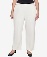 Alfred Dunner Plus Copenhagen Soft Heather Microfiber Short Length Pants