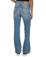 Karl Lagerfeld Paris Women's Patch-Pocket Bootcut Jeans