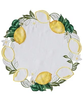 Elrene Tuscany Cutwork Fabric Placemat, 15" Round