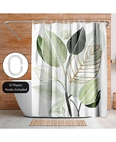 Americanflat 71x74 Forest Bouquet Shower Curtain - 100% Polyester Shower Curtain