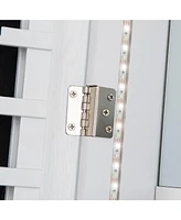 Gouun 47 Inch Lockable Jewelry Cabinet Armoire with 3-Color Led Lights