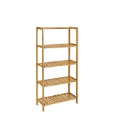 Slickblue Storage Shelf, 5-Tier Shelving Unit, Multifunctional, in The Entryway, Bathroom, Living Room, Balcony, Kitchen