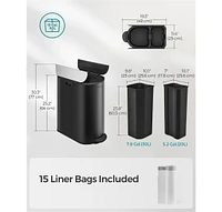 Slickblue Garbage Can with Wing Lids for Easy Access and Convenient Waste Management