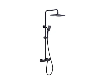 Casainc 2 Functions Thermostatic shower system with 3-Setting Handheld Shower and Rough-in Valve