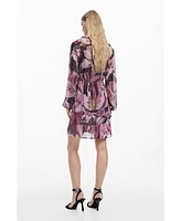 Desigual Women's Flowy orchid dress