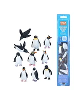 Wild Republic Nature Tube Penguin Figurines, 10 Pieces