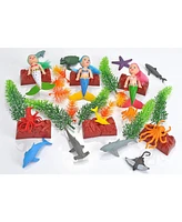 Wild Republic Bucket Mermaid Figurines, 33 Pieces