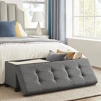 Slickblue Storage Ottoman Bench, Bedroom Bench With Storage, Foot Stool With Feet