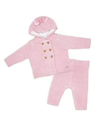 Rock-a-Bye Baby Boutique Girls Jacket and Trouser Knitted, 2-Piece Set