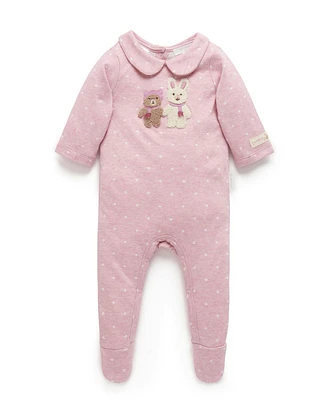 Purebaby Baby Girls Spot Coverall