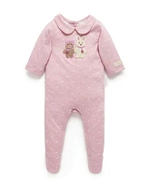 Purebaby Baby Girls Spot Coverall