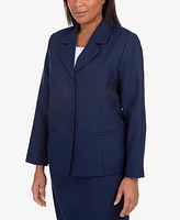 Alfred Dunner Petite Classic Fitted Blazer Jacket