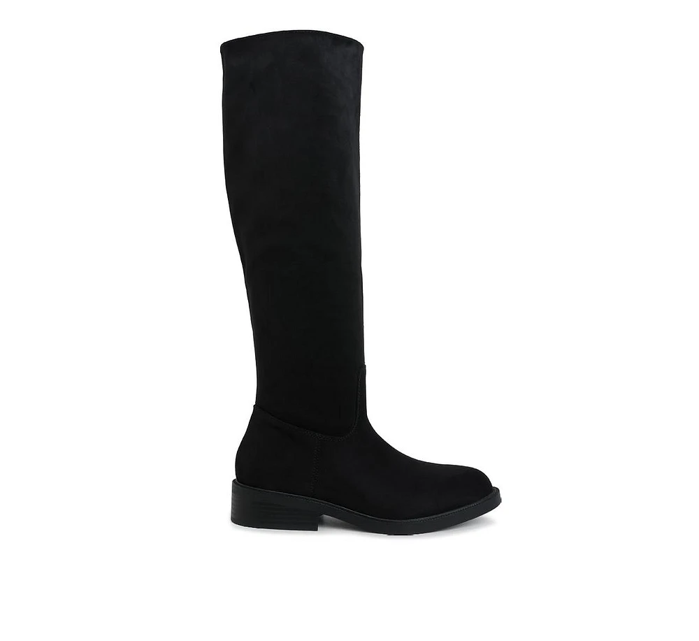 London Rag Chiru Round Toe Microfiber Calf Boots