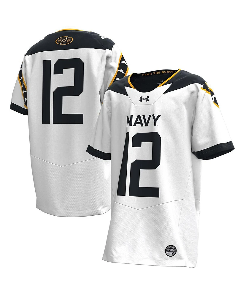 Under Armour Big Boys and Girls White Navy Midshipmen 2024 Rivalry Replica Jersey