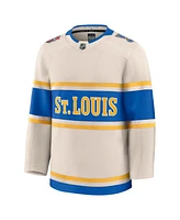 Fanatics Men's Cream St. Louis Blues 2025 Nhl Winter Classic Premium Jersey