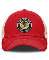 Fanatics Men's Red/Cream Chicago Blackhawks 2025 Nhl Winter Classic Trucker Adjustable Hat