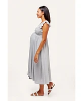 Nom Maternity Harper Smocked During + After Dress