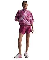Nike Women's Therma-fit Oversized 1/2-Zip Fleece Printed Top