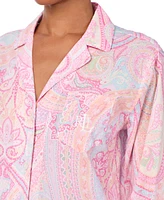 Lauren Ralph Women's Long Sleeve Notch Collar Pant Pajama Set