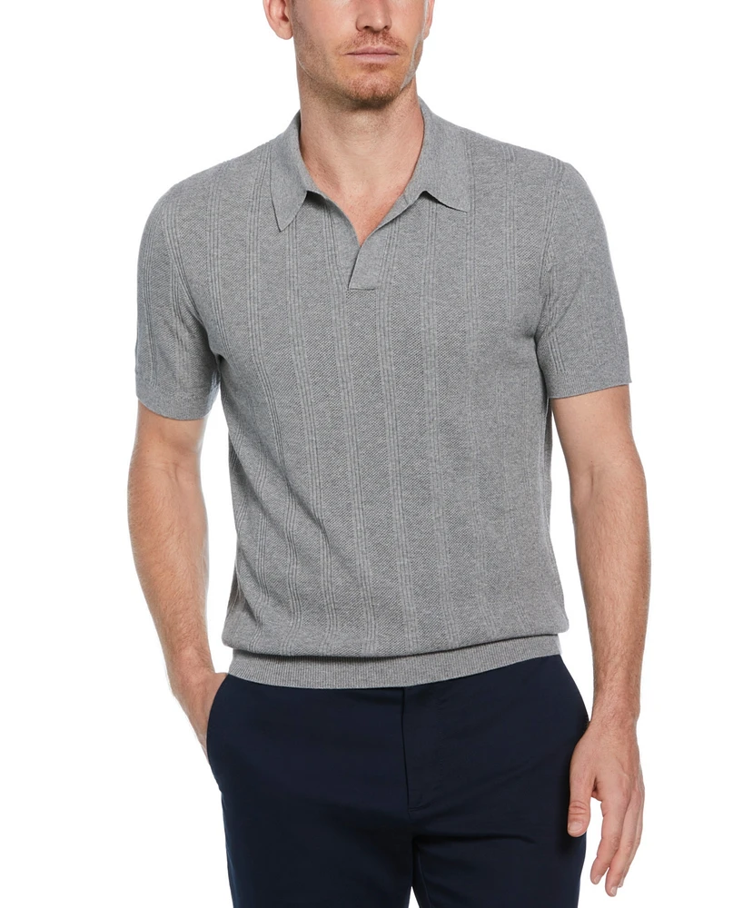 Perry Ellis Men's Johnny Collar Stripe Polo Shirt