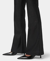 Hue Women's High Rise Shimmer Flare Leggings Pants