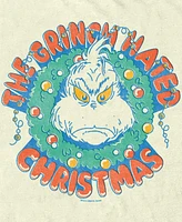 Fifth Sun Men's Grinch Hates Christmas Stamp Short Sleeve T-Shirt
