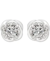 Diamond Love Knot Earrings (1/2 ct. t.w.) in 14k White Gold