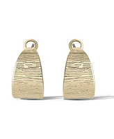 Jessica Simpson Gold-Tone Textured Half Omega Hoop Earrings