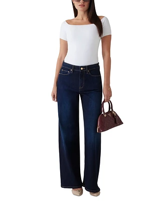 Guess Women's Bellflower Wide-Leg Jeans