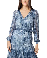 Guess Women's Breanna Tiered-Skirt Mixed-Print Dress