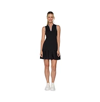 G Lifestyle Clothing Women's Sleeveless Half Zip Up Dress