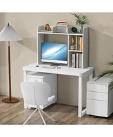 Gouun 3-Tier Multipurpose Desk Bookshelf with 4 Shelves