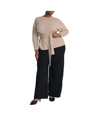 Eloquii Plus Elements Knit Wide Leg Sweater Pant