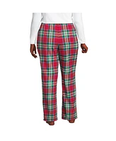 Lands' End Plus Print Flannel Pajama Pants