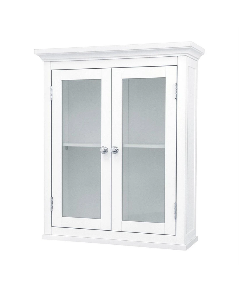 Slickblue Classic 2-Door Bathroom Wall Cabinet in White Finish