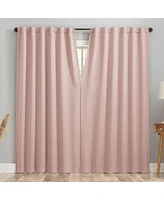 Sun Zero Aria Magnetic Closure Theater Grade 100% Blackout Back Tab Curtain Panel Pair