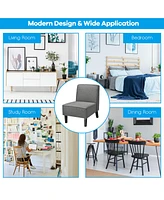 Accent Chair Armless Fabric Sofa Living Room Furniture