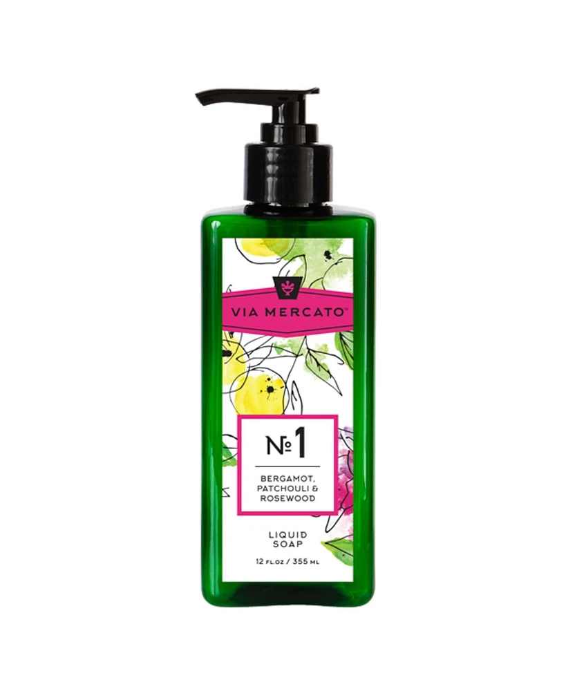 European Soaps Via Mercato Liquid Hand Soap, 12 Fl Oz, No. 6 - Fig, Orange Blossom & Cedarwood