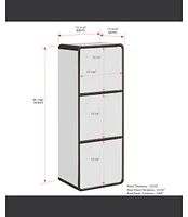 Kings Brand Furniture Dothan Wood -Cubed Closed Bookcase