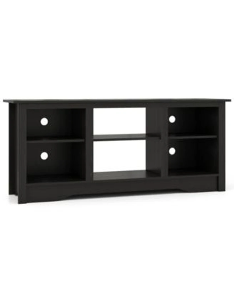Gouun Tv Stand For Up To 65 Inch Flat Screen Tvs With Adjustable Shelves For 18 Inch Electric Fireplace Not Included