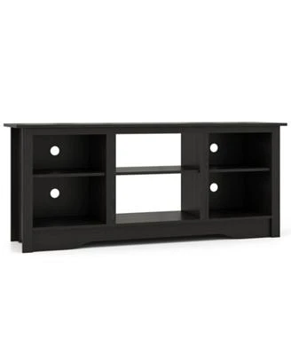 Gouun Tv Stand For Up To 65 Inch Flat Screen Tvs With Adjustable Shelves For 18 Inch Electric Fireplace Not Included