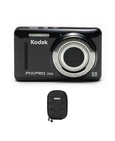 Kodak Pixpro Friendly Zoom FZ53 Digital Camera (Black) and Portable Camera Case