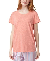 Hue Women's Solid Short-Sleeve Scoop-Neck Pajama T-Shirt