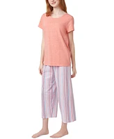 Hue Women's Solid Short-Sleeve Scoop-Neck Pajama T-Shirt