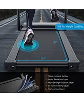 Gymax Folding Treadmill 3.0HP Electric Walking Running Machine w/ Led Touch Screen