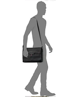 Tommy Hilfiger Men's Pebble Faux-Leather Leo Messenger Bag